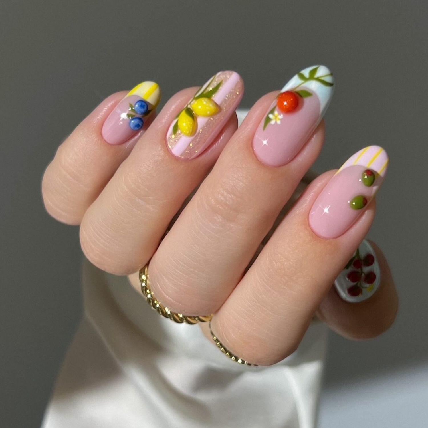 Summer Fruit and Berry Motif Nails Summer Fruit and Berry Motif Nails — Summer Nail Trends 2027