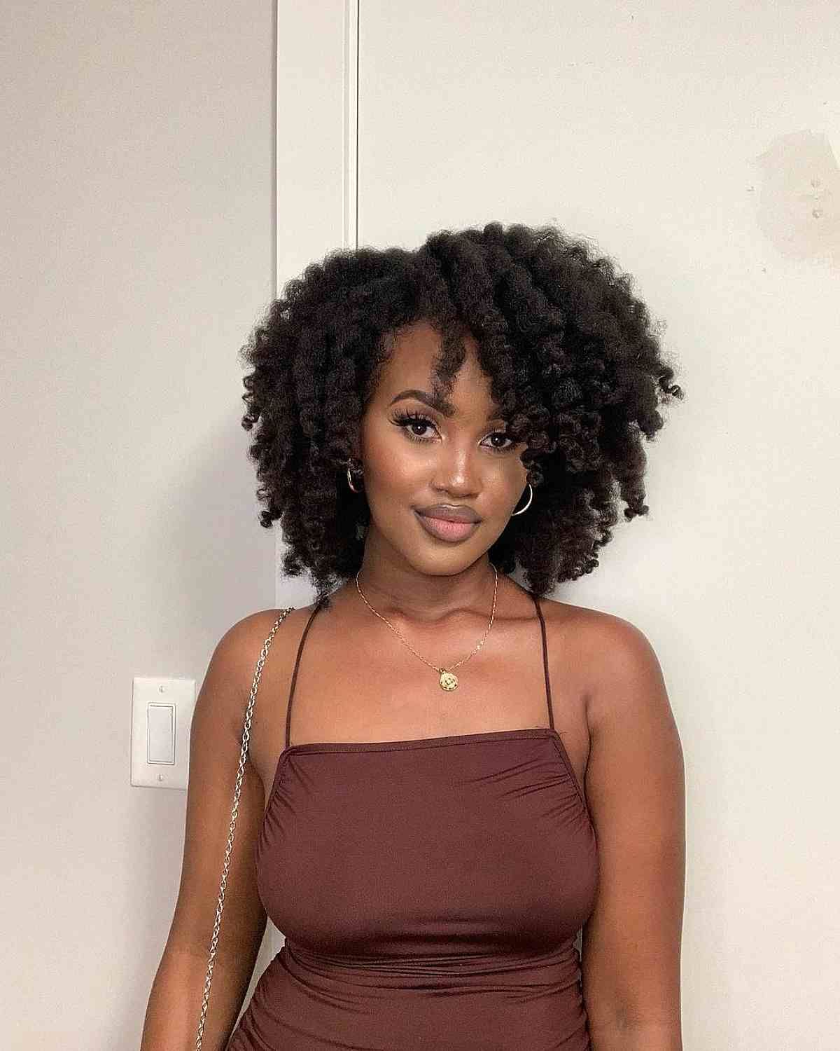 Layered Bob With Voluminous Curls — Natural Hairstyles 2027 for 4B Hair