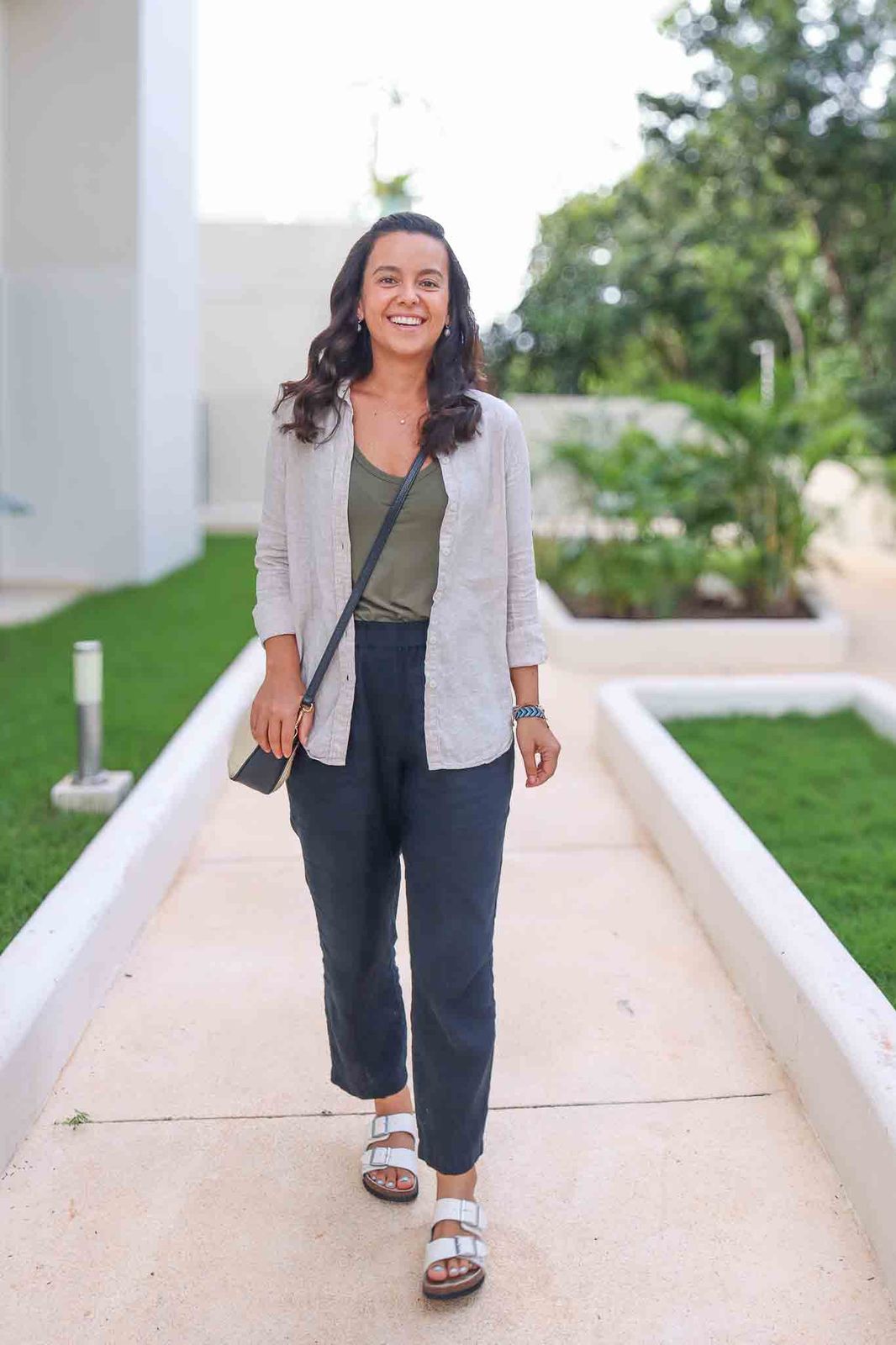 Grey Olive Green Navy Outfit Idea Grey Olive Green Navy Outfit Idea — Vacation Slides Outfits 2027