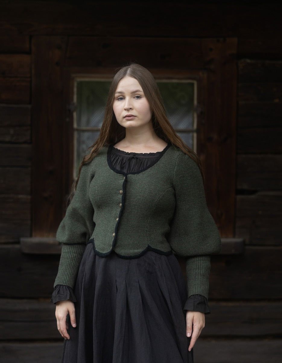 Contrasting Textures in a Moss Green Cardigan Ensemble Contrasting Textures in a Moss Green Cardigan Ensemble — Moss Green Outfits 2027