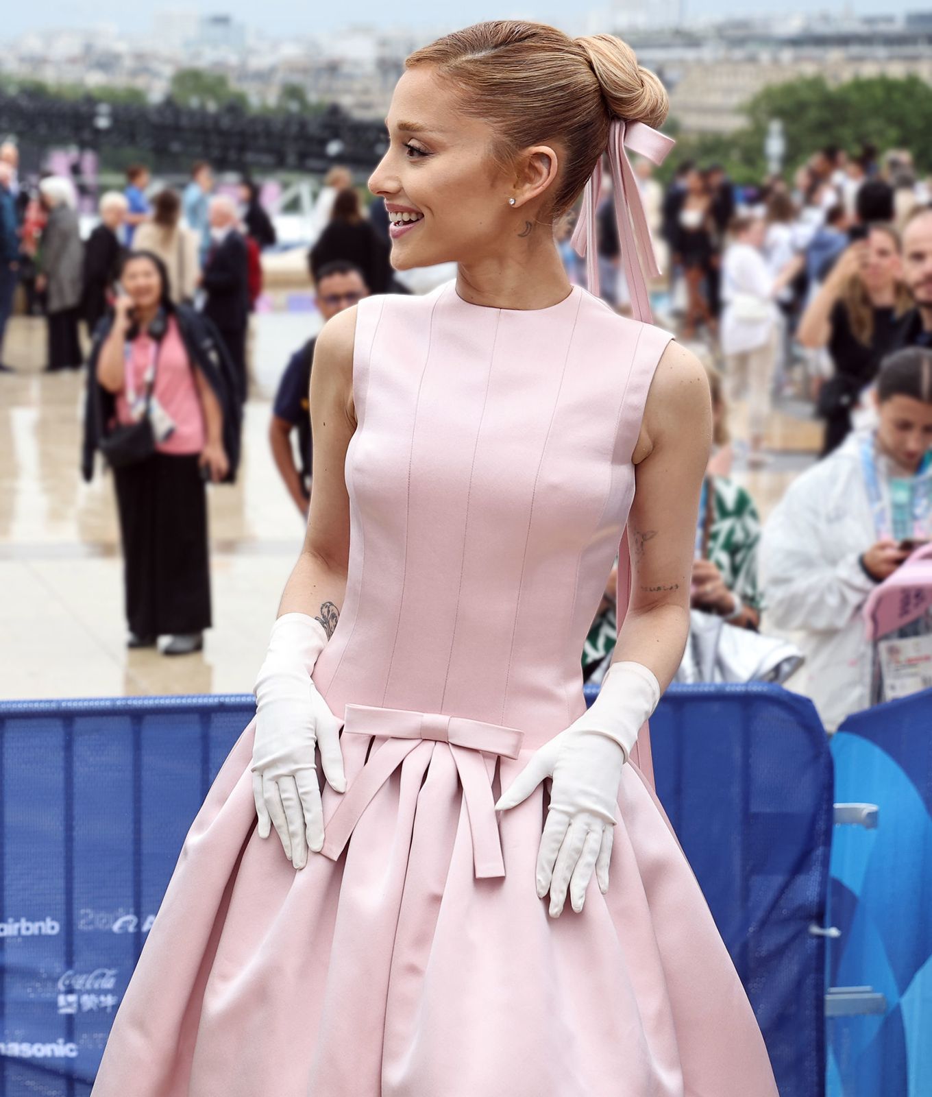 High Bun With Large Satin Pink Bow — Big Bow Hairstyles 2027