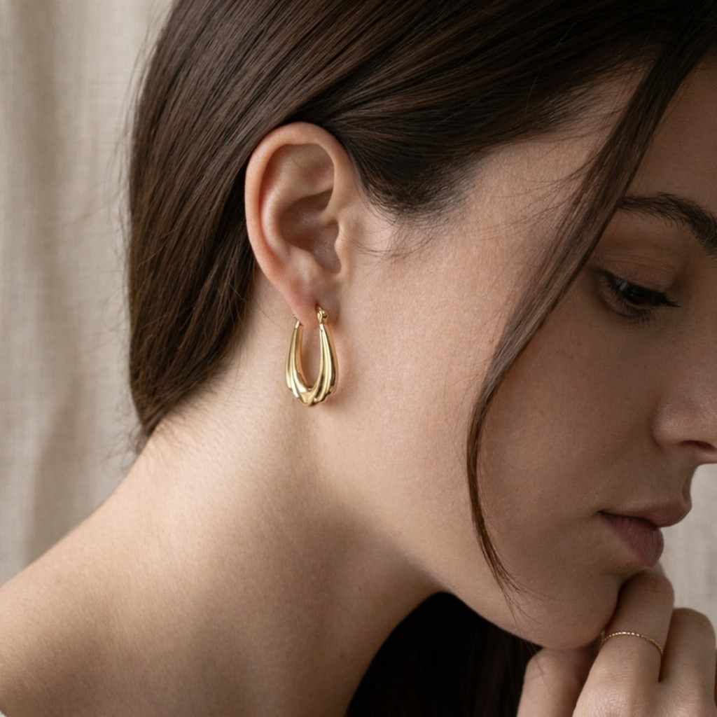 U-Shaped Gold Hoops for Effortless Everyday Elegance U-Shaped Gold Hoops for Effortless Everyday Elegance — Gold Hoops Outfits 2027