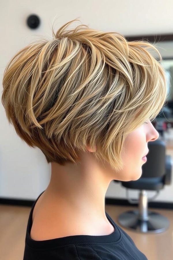 Golden Blonde Pixie With Darker Lowlights Golden Blonde Pixie With Darker Lowlights — Lowlights Pixie 2027