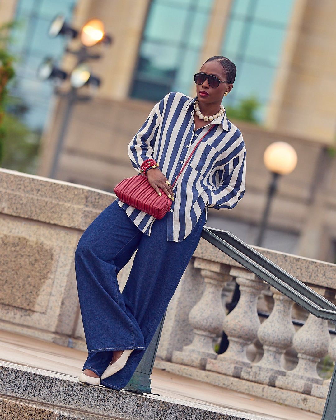Striped Button-Down and Dark Wash Jeans Striped Button-Down and Dark Wash Jeans — Classic Americana Outfits 2027
