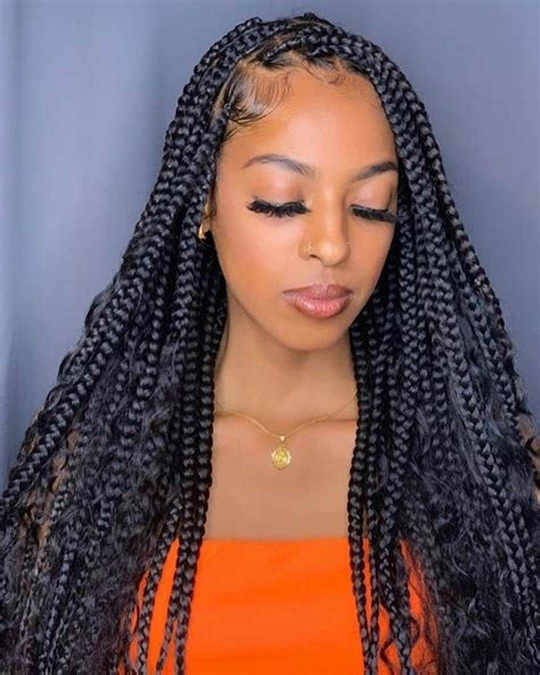 Black Braids with Curly Extensions — Winter Braid Colors 2027 for Black Women