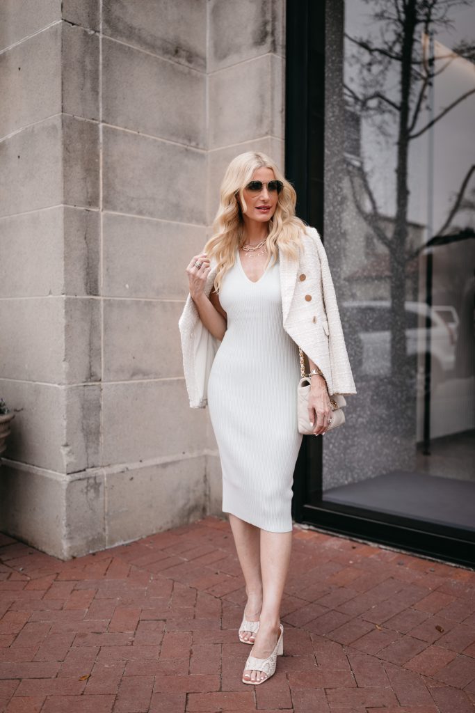 Tweed Blazer and Knit Dress: Polished Layers for a Spring Date Tweed Blazer and Knit Dress: Polished Layers for a Spring Date — Spring First Date Outfits 2027
