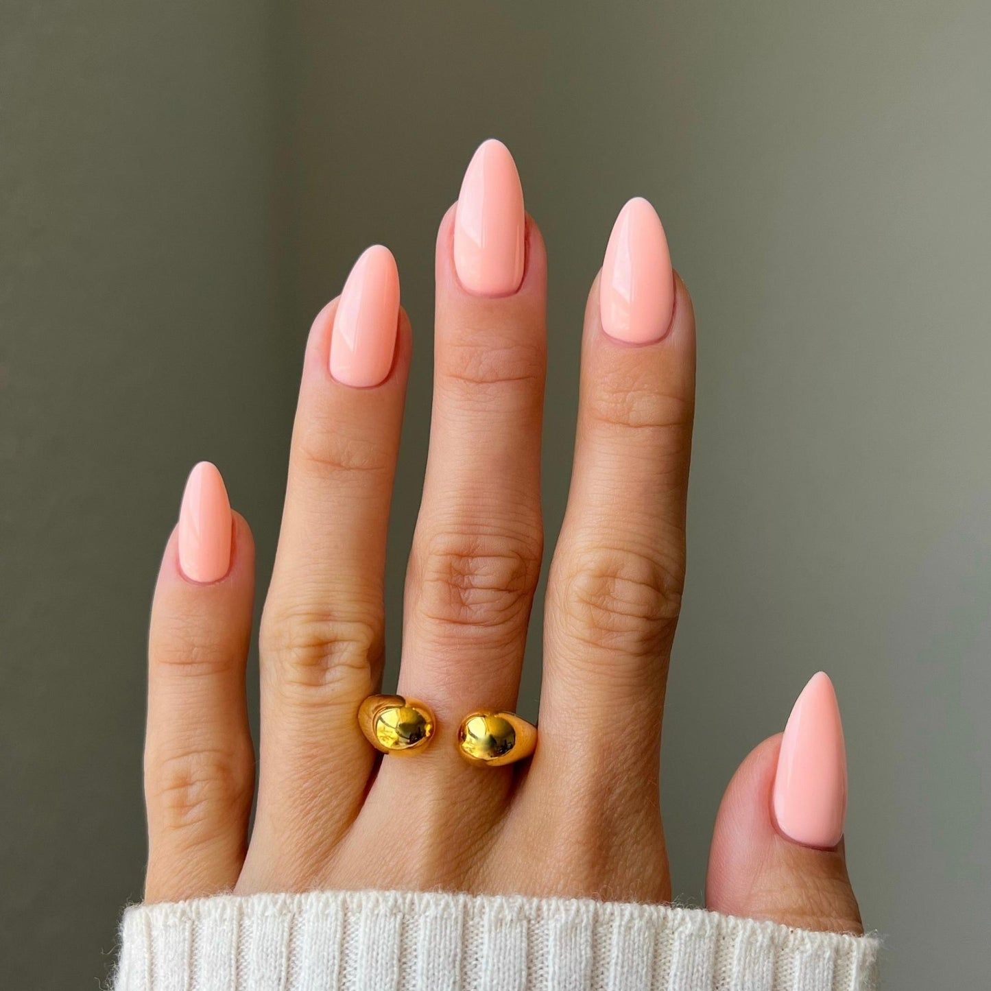 Edgy Light Peach Stiletto Nails — Peach Nails 2027 for Pale Skin