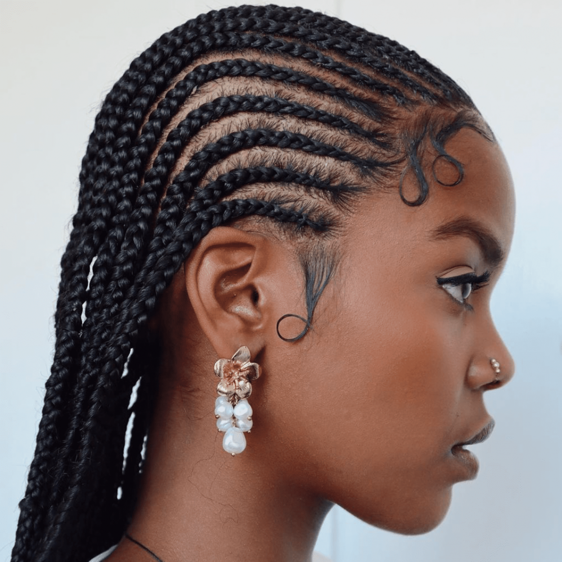 Black Mid-Back Braids With Rings and Beads — Tribal Braids 2027