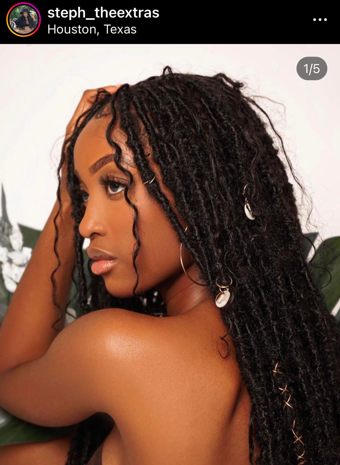 Wavy Faux Locs With Beads And Shells Wavy Faux Locs With Beads And Shells — Loc Styles 2027 for Black Women
