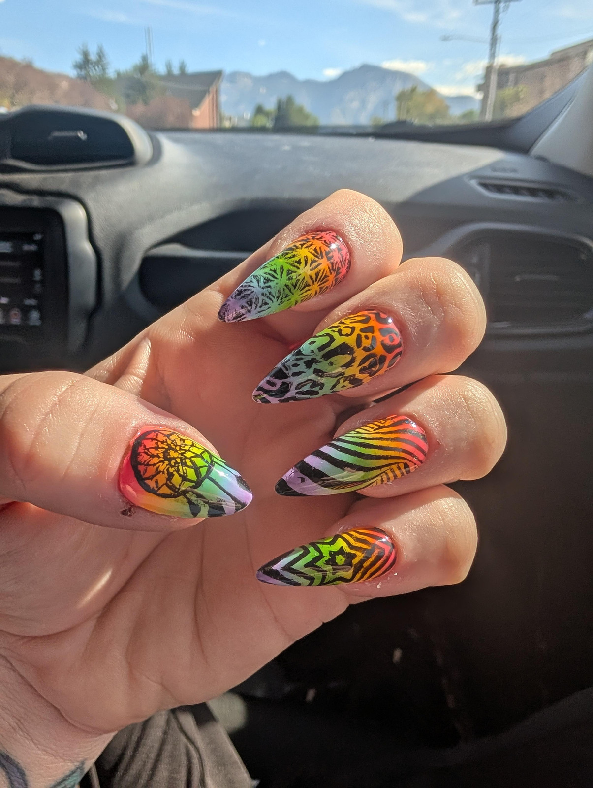 Glossy Visual Idea Glossy Visual Idea — Rainbow Rave Nails 2027