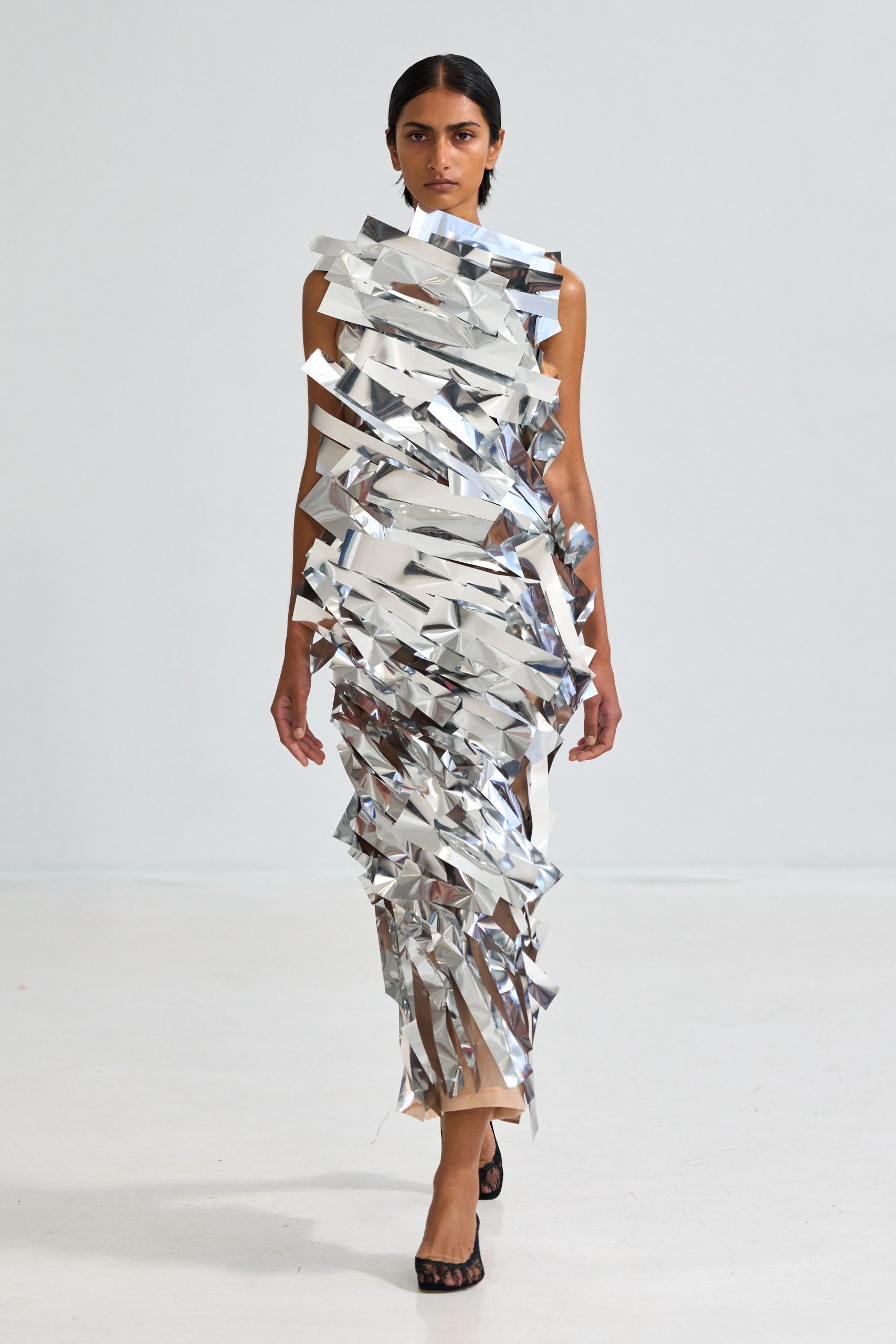 Fashion Show Outfit Idea — Silver Dress Outfits 2027