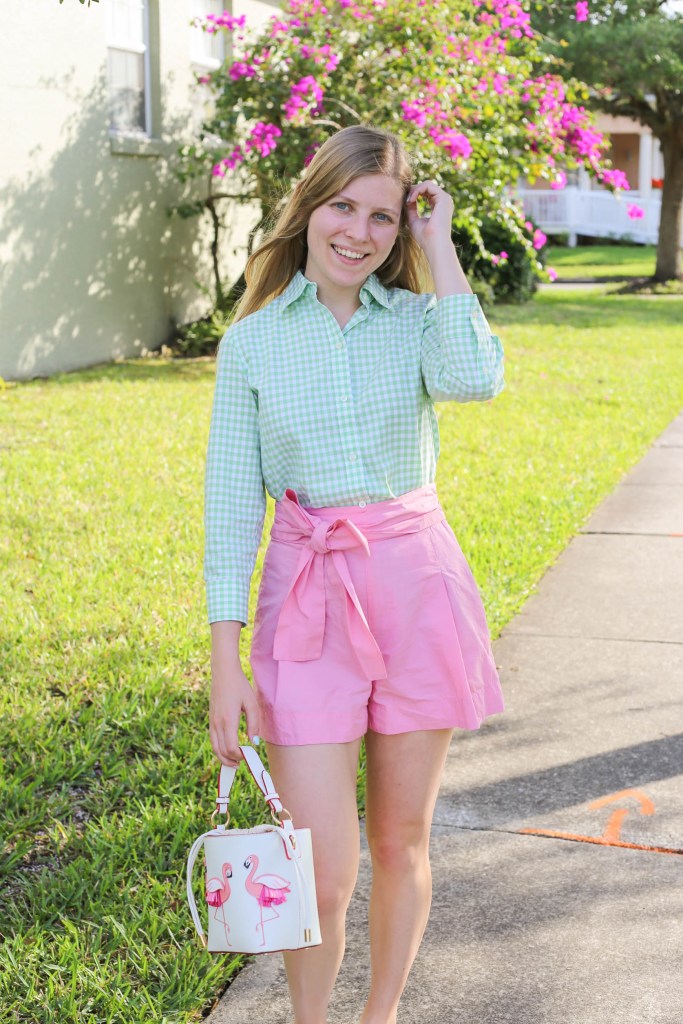 Gingham Shirt and Bow Shorts: Playful Preppy Spring Ensemble Gingham Shirt and Bow Shorts: Playful Preppy Spring Ensemble — Preppy Spring Outfits 2027