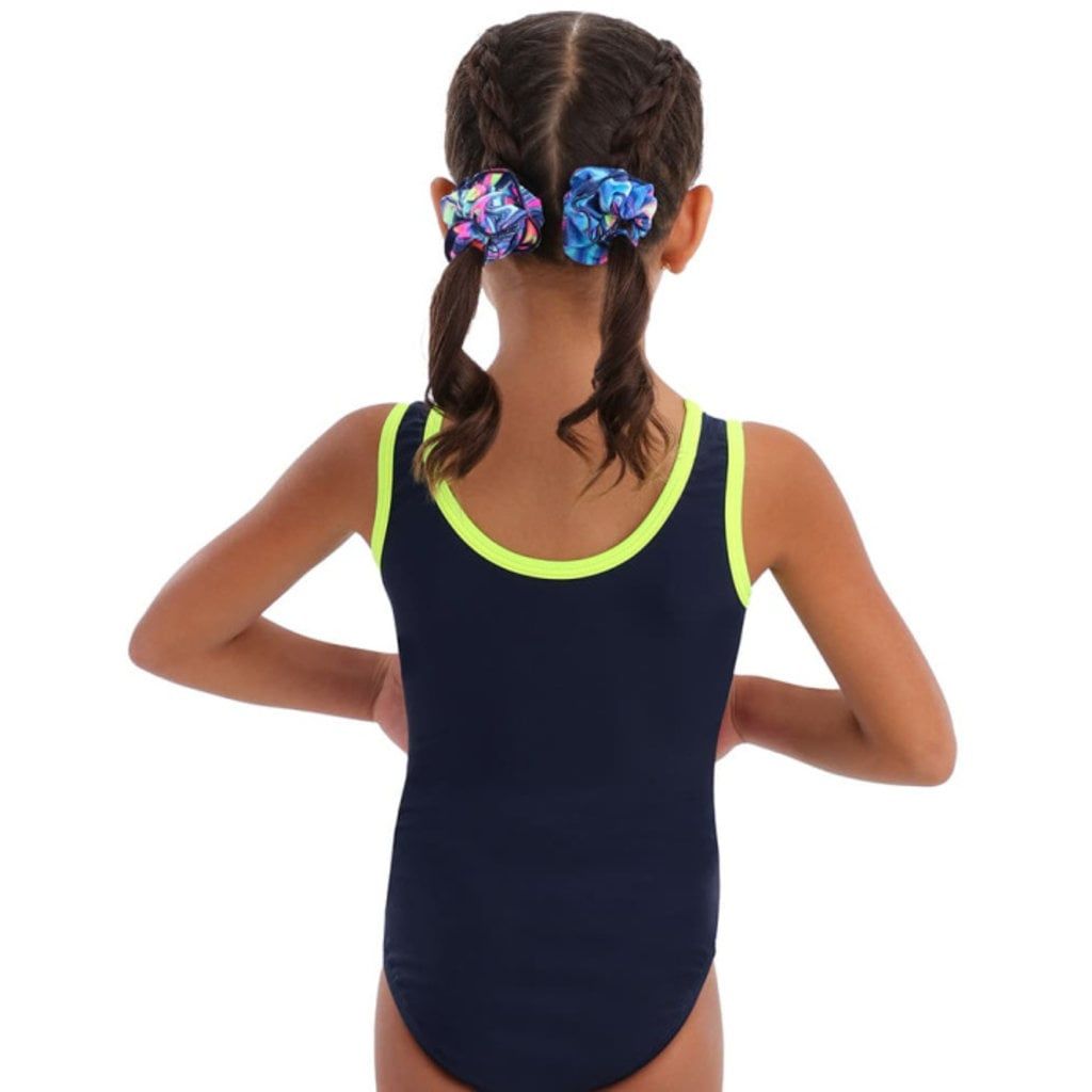 Visual Idea — Each Pigtail Is Secured With A Colorful — Little Girl Gymnastics Hairstyles 2027