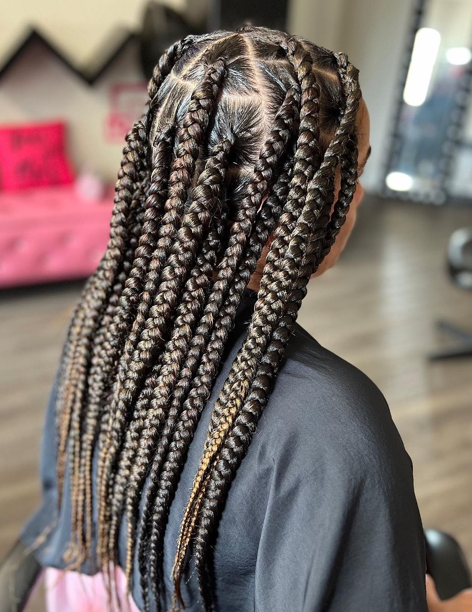 Long, Thick Box Braids with Subtle Brown Long, Thick Box Braids with Subtle Brown — Braided Hairstyles 2027 for Black Women