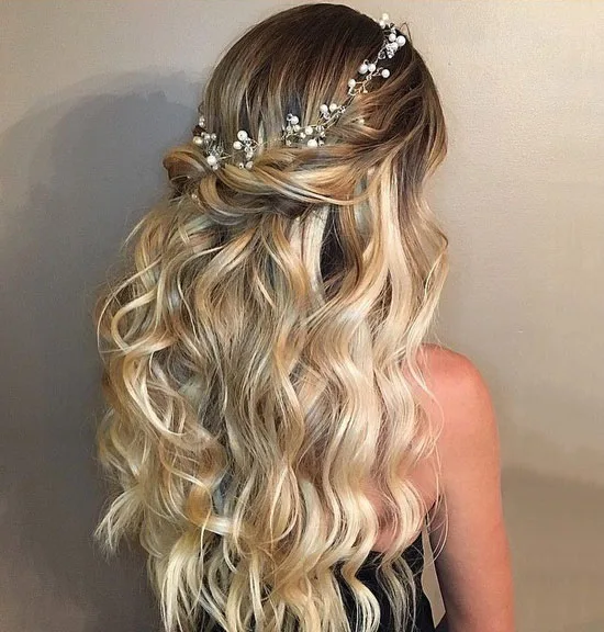 Half-Up Half-Down With Braided Crown Half-Up Half-Down With Braided Crown — Sweet 16 Hairstyles 2027