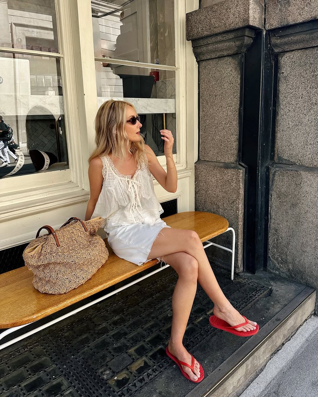 Red Flip-Flops Outfit Idea Red Flip-Flops Outfit Idea — Summer Blouse Outfits 2027