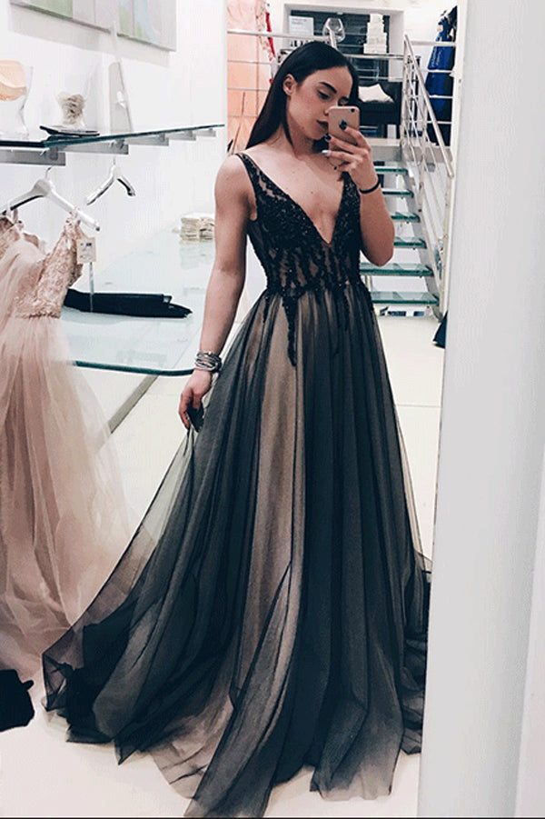 A-Line Dress with Beaded Bodice and Tulle Skirt A-Line Dress with Beaded Bodice and Tulle Skirt — Black Tie Dresses 2027
