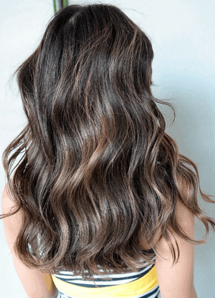 Warm Caramel Tones Visual Idea — Balayage on Dark Brown Hair 2027