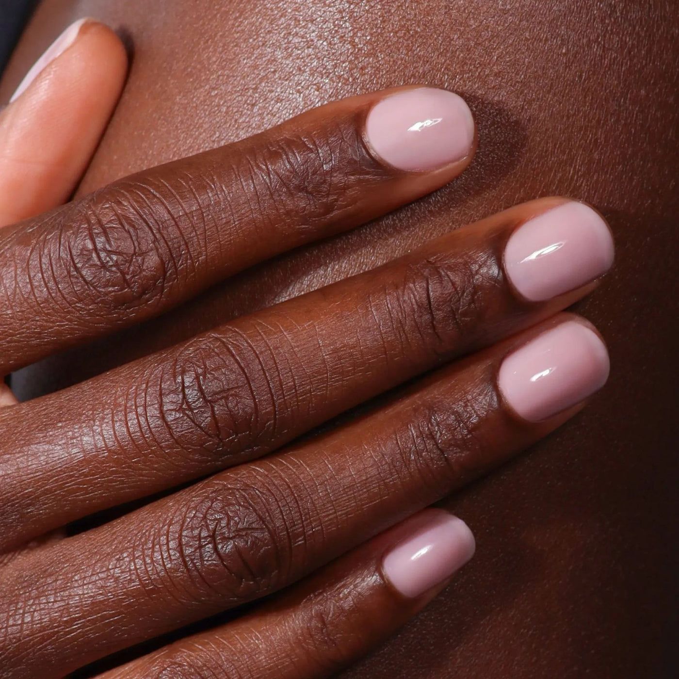 Soft Pale Pink Glossy Short Oval Nails — Pastel Nails 2027 for Dark Skin