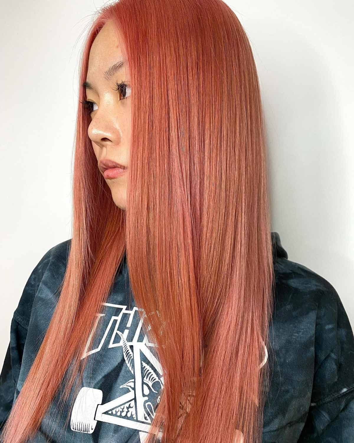 Solid Copper Visual Idea Solid Copper Visual Idea — Copper Hair 2027 for Asian Women