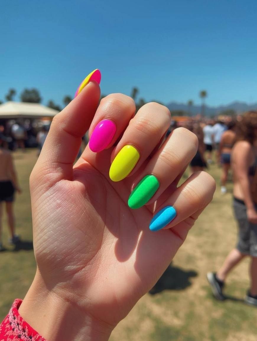 Solid Color Visual Idea Solid Color Visual Idea — Neon Acrylic Nails 2027