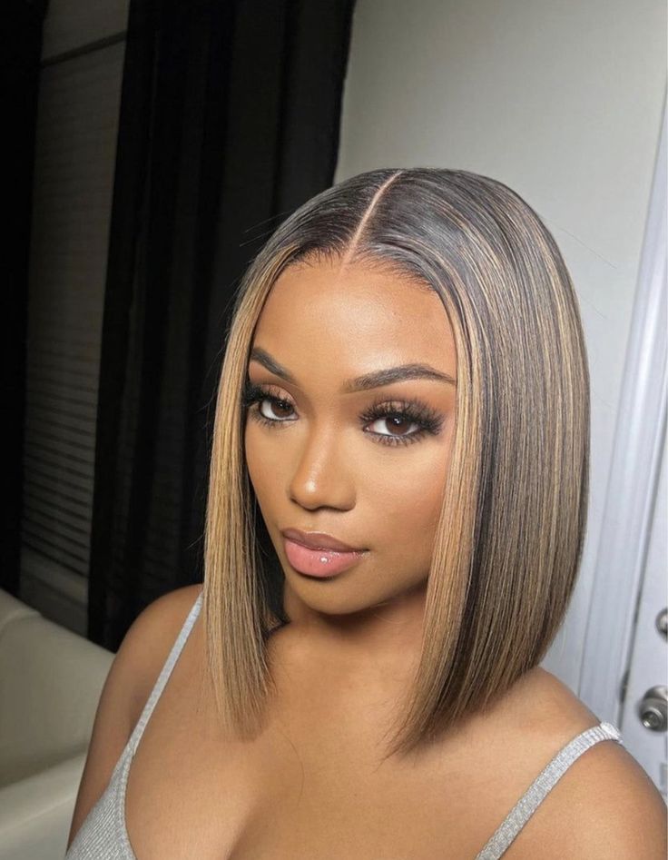Sharp Chin-Length Bob With Dark Roots — Blonde Sew In Styles 2027