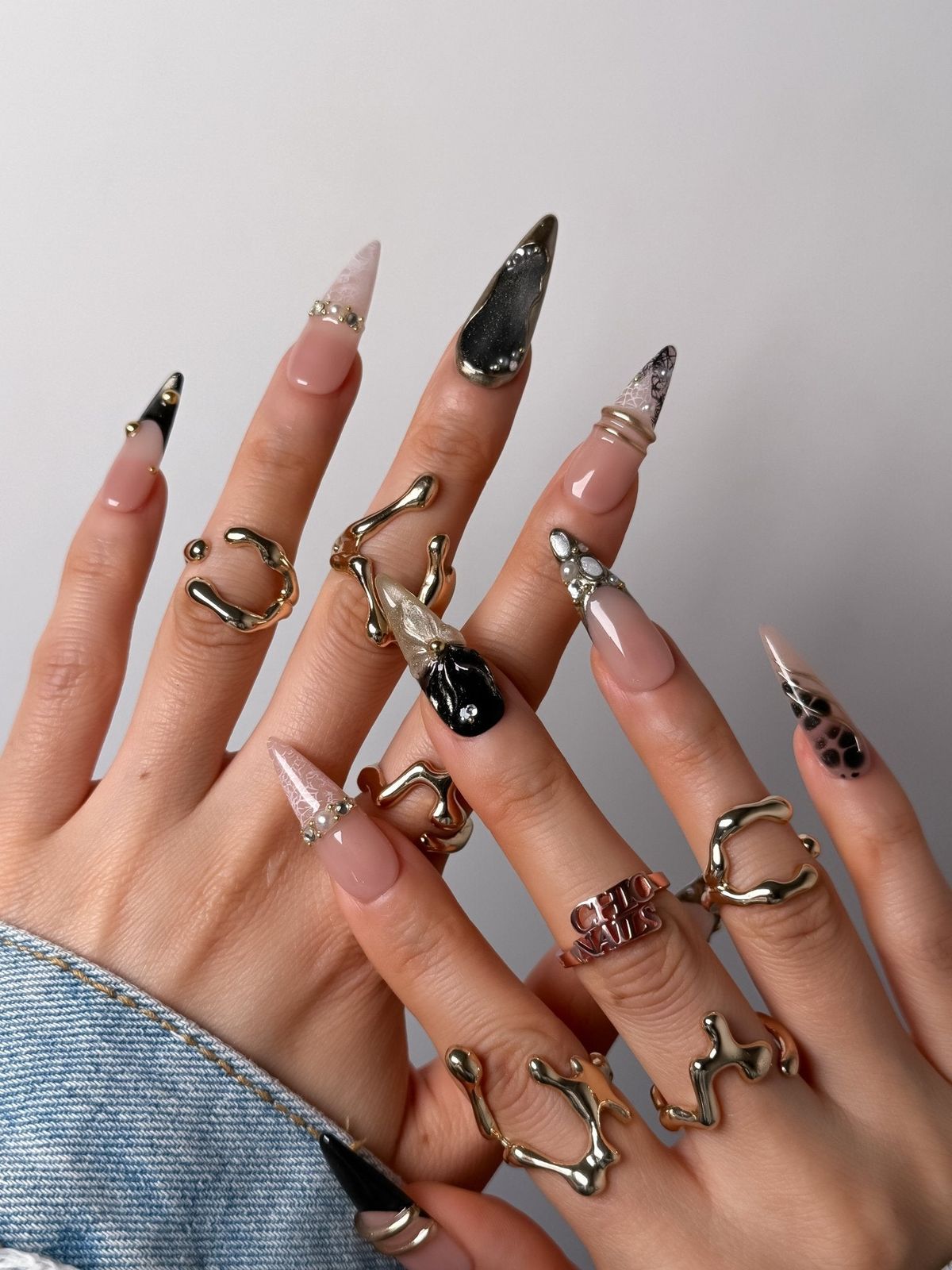 Evening Glam Visual Idea Evening Glam Visual Idea — Dark Chrome Nails 2027
