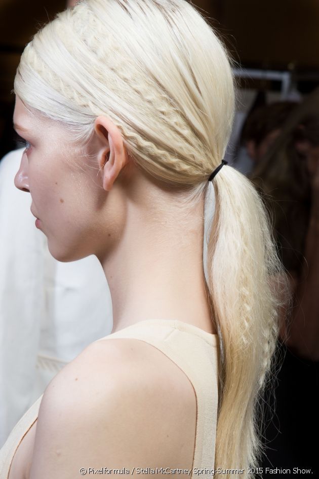 Platinum Blonde Ponytail With Intricate Crimps — Crimped Hairstyles 2027