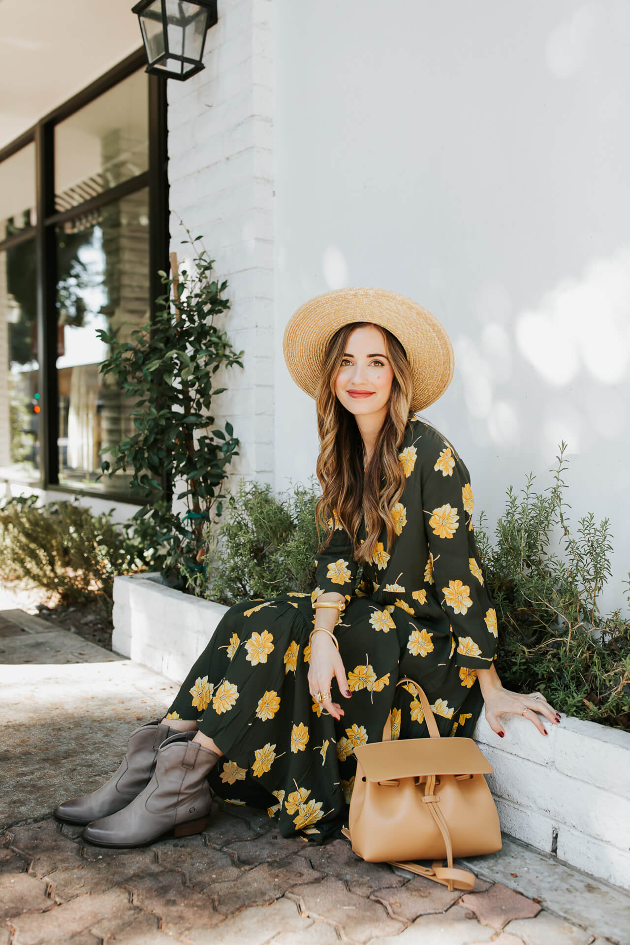Summer Western Flair: Floral Maxi Dress and Ankle Boots Summer Western Flair: Floral Maxi Dress and Ankle Boots — Western Outfits 2027