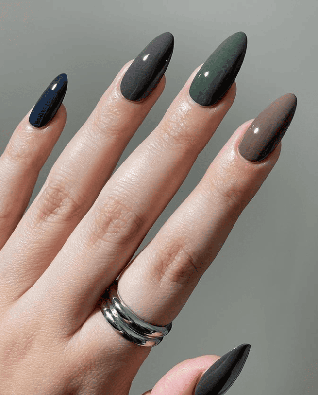 Deep Winter Shades Long Stilettos Deep Winter Shades Long Stilettos — Winter Vacation Nails 2027