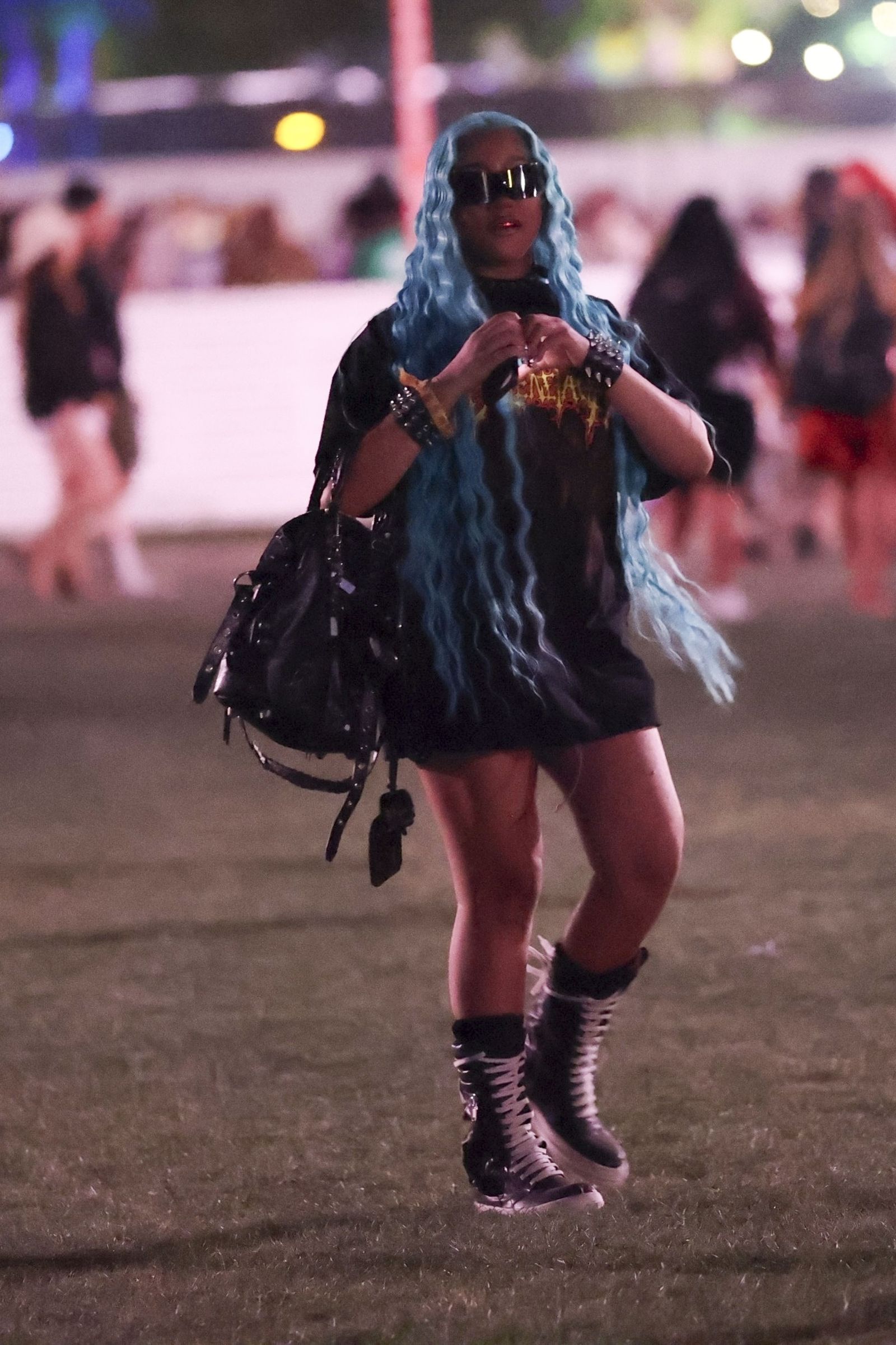 Graphic T-Shirt Dress with Combat Boots Graphic T-Shirt Dress with Combat Boots — Coachella Outfits 2027