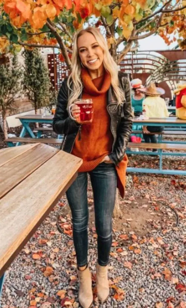 Leather Moto Jacket and Chunky Turtleneck Leather Moto Jacket and Chunky Turtleneck — Brewery Outfits 2027