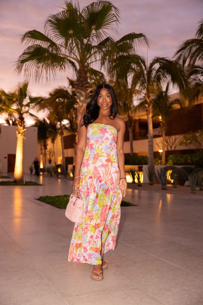Strapless Maxi Dress Outfit Idea Strapless Maxi Dress Outfit Idea — Vacation Slides Outfits 2027