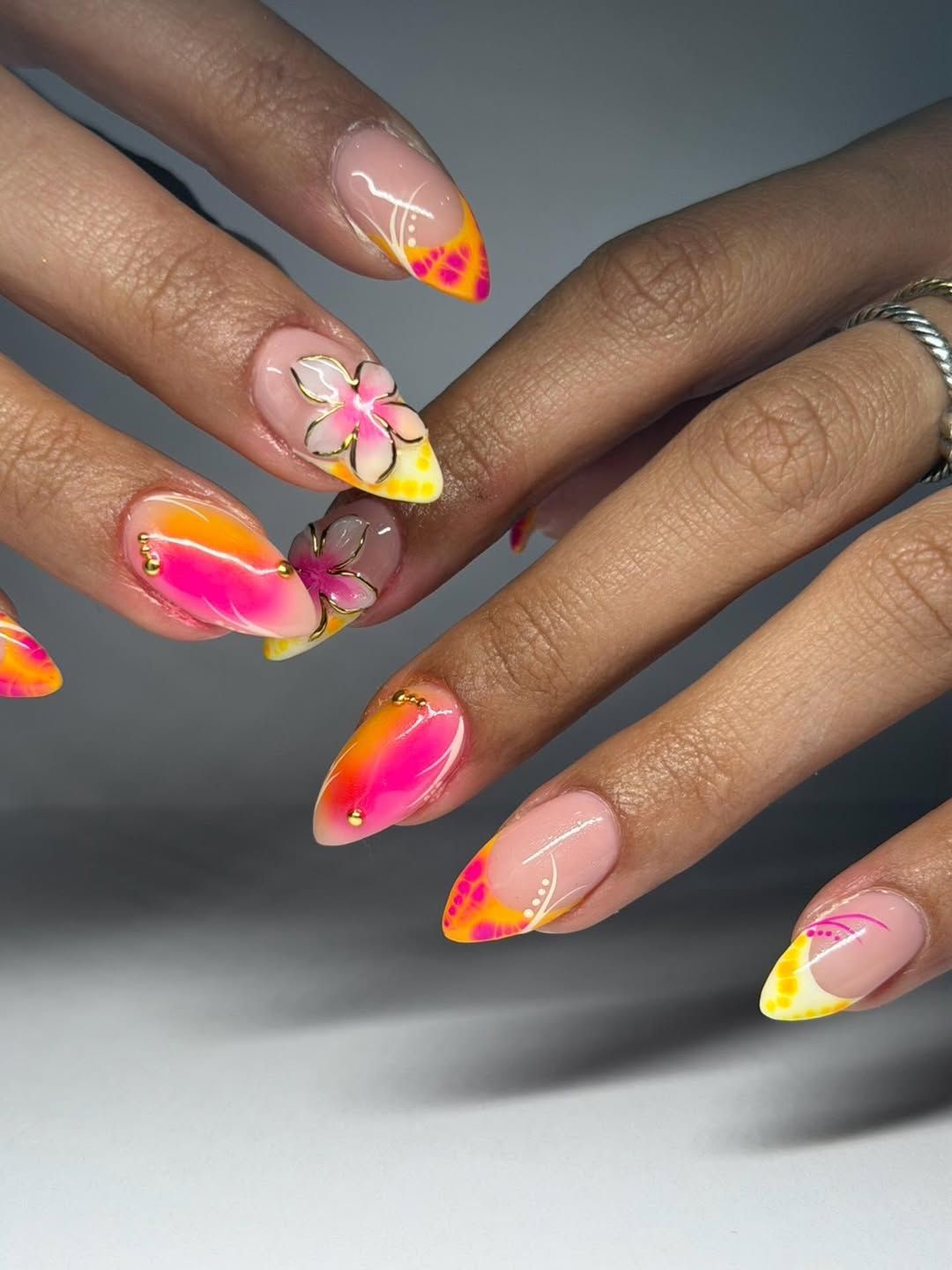 Glossy Visual Idea Glossy Visual Idea — Hibiscus Flower Nails 2027