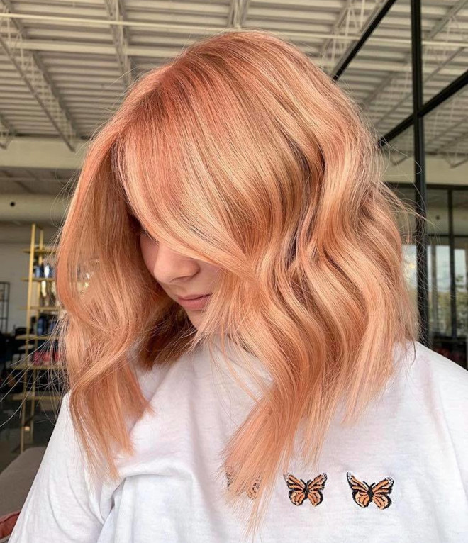 Rich Peach Copper Blonde Waves Rich Peach Copper Blonde Waves — Peach Blonde Hair 2027