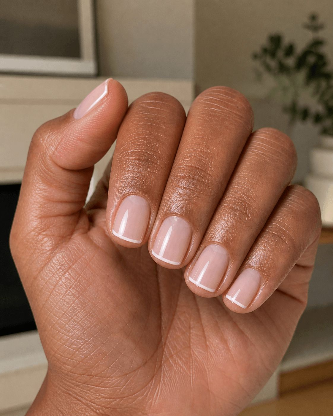 Sheer Nude French Short Square Nails Sheer Nude French Short Square Nails — Nude Nails 2027 for Mature Hands
