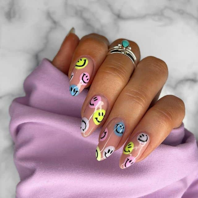 Any Season Visual Idea Any Season Visual Idea — Pink Smiley Face Nails 2027