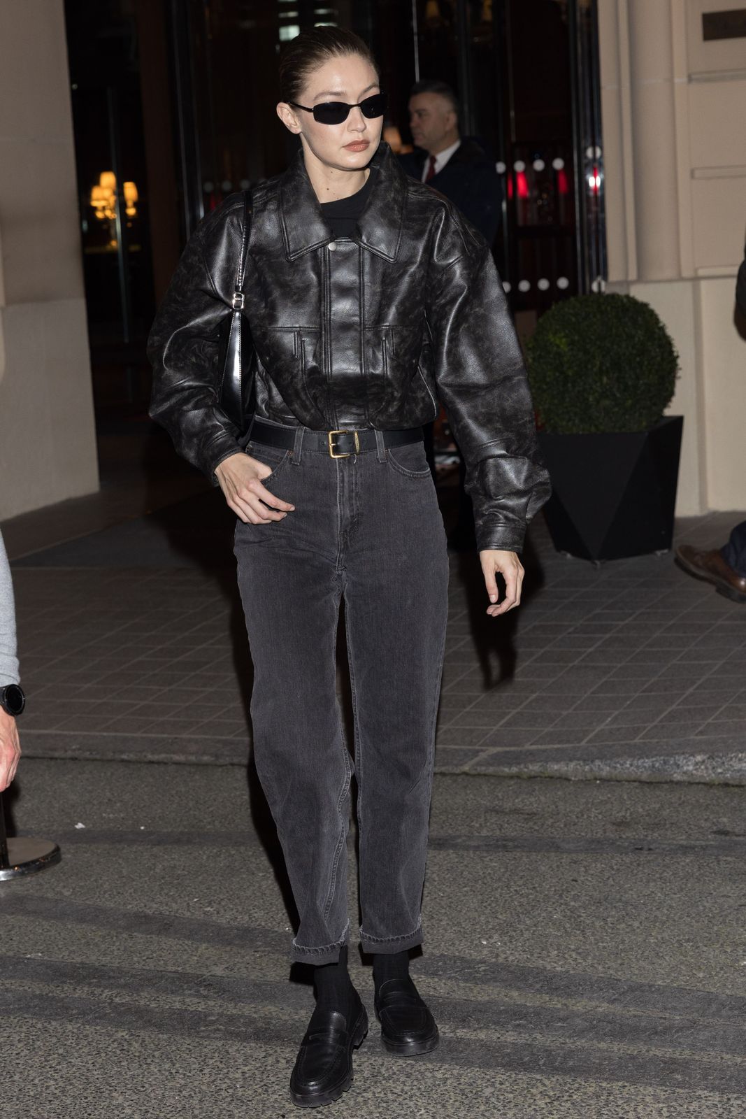Chic Monochrome with an Oversized Knit — Mom Jeans 2027