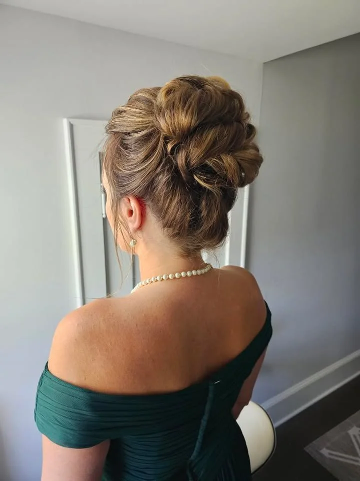 Dark Blonde Voluminous Twisted Updo Dark Blonde Voluminous Twisted Updo — Mother of the Bride Updos 2027