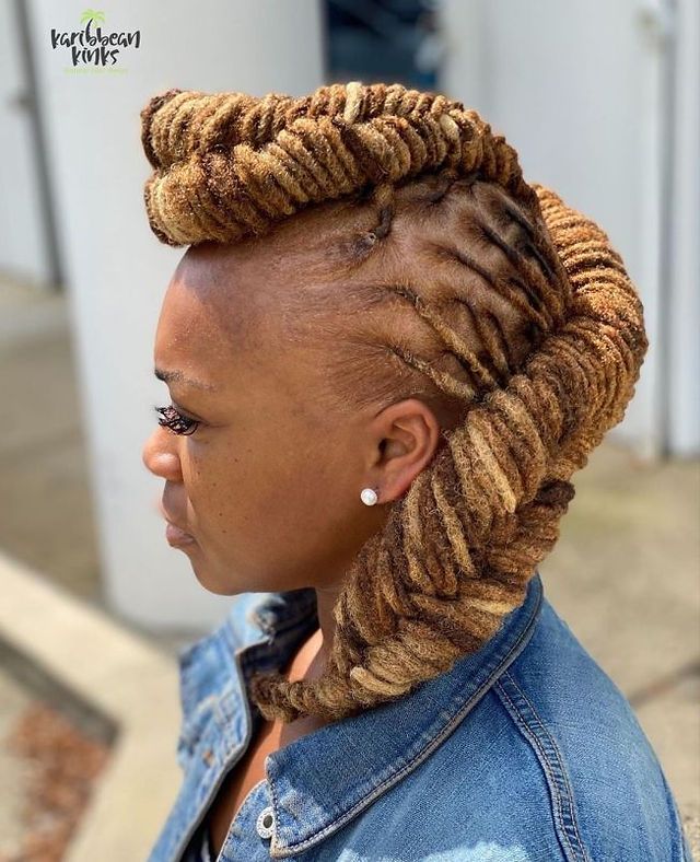 Mohawk Updo With Blonde Locs Mohawk Updo With Blonde Locs — Loc Styles 2027 for Black Women