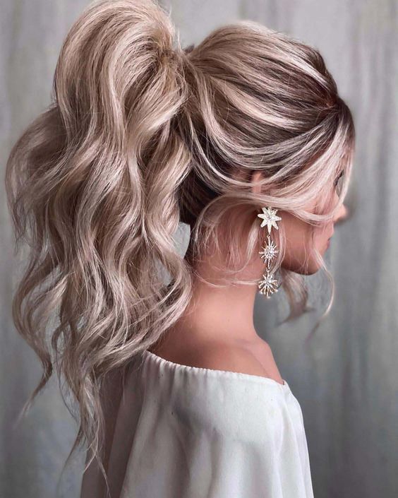 Platinum Blonde High Ponytail Volume Contrast — Ponytail Bachelorette Hairstyles 2027