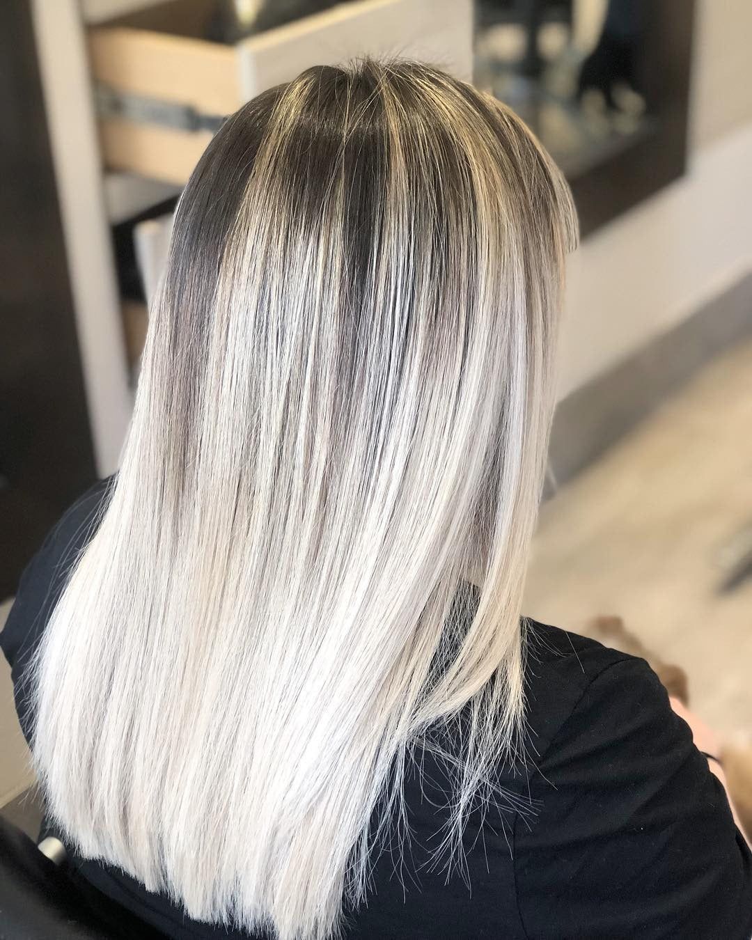 Icy Blonde With Dark Roots Highlights Visual Idea Icy Blonde With Dark Roots Highlights Visual Idea — Blonde Hair 2027 with Dark Roots