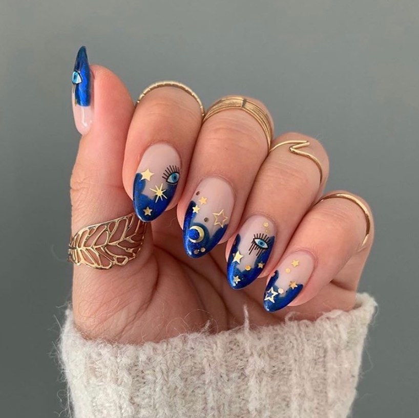 Mystical Celestial Eye Moon Star Nails Mystical Celestial Eye Moon Star Nails — Nail Art 2027 for Beginners