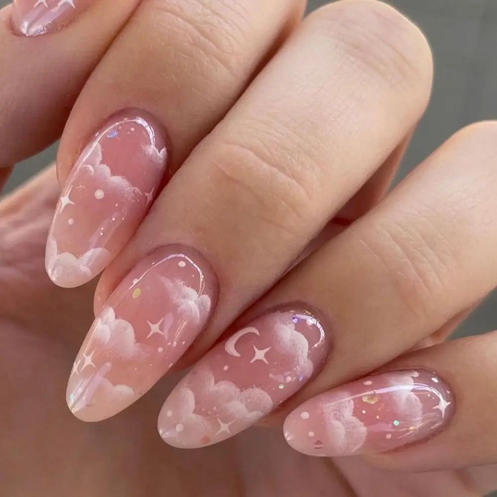 Long Almond Shimmering Cloud Nails Long Almond Shimmering Cloud Nails — Cloud Almond Nails 2027