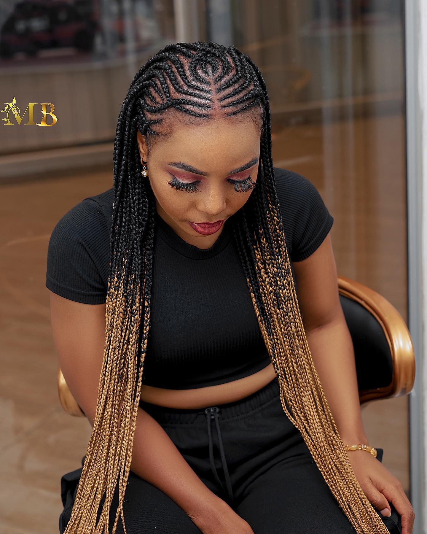 Long Wavy Braids With Ombre Effect — Tribal Braids 2027