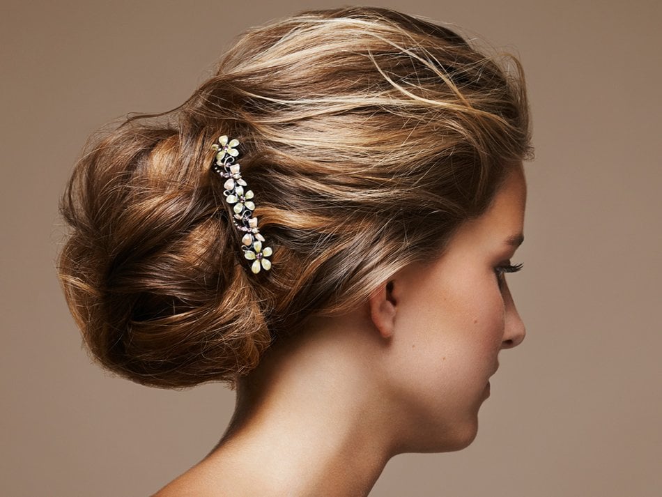 Blonde Updo with Volume and Accessory Blonde Updo with Volume and Accessory — Prom Hairstyles 2027 for Medium Hair