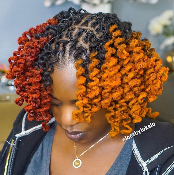 Short Locs With Fiery Curls Short Locs With Fiery Curls — Summer Locs Styles 2027