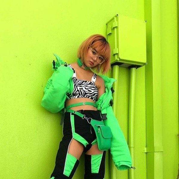 Streetwear Edge: Neon Puffer with Zebra Print — Neon Outfits 2027