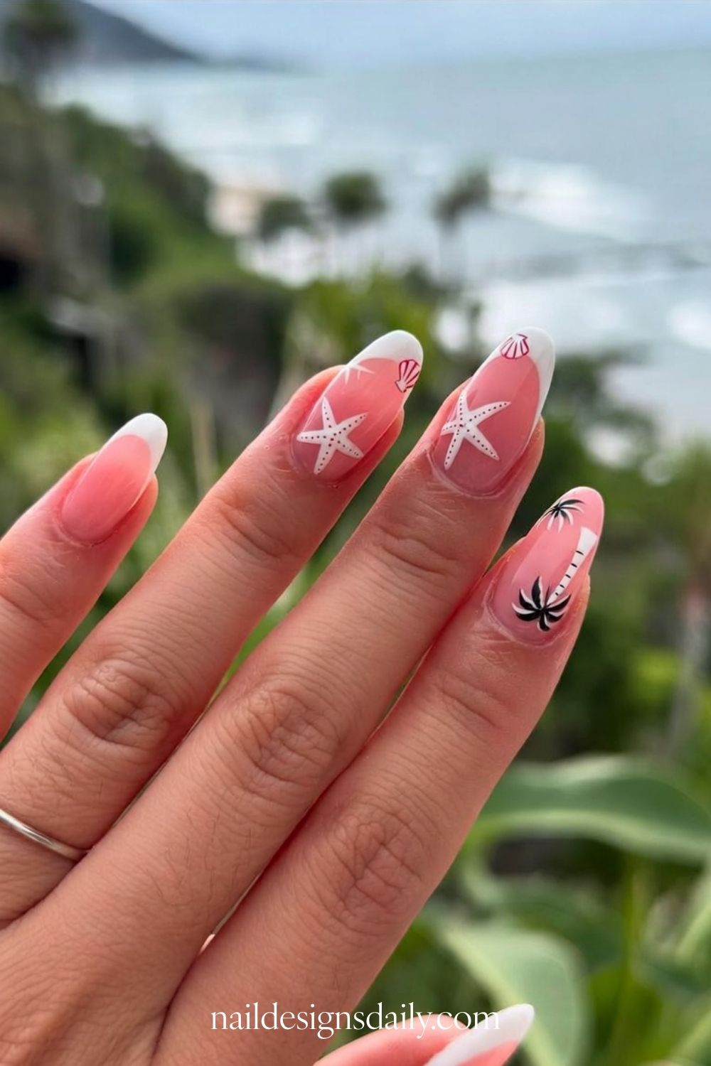 Seashells Starfish And Palm Tree Decals Visual Idea Seashells Starfish And Palm Tree Decals Visual Idea — Bahamas Nails 2027