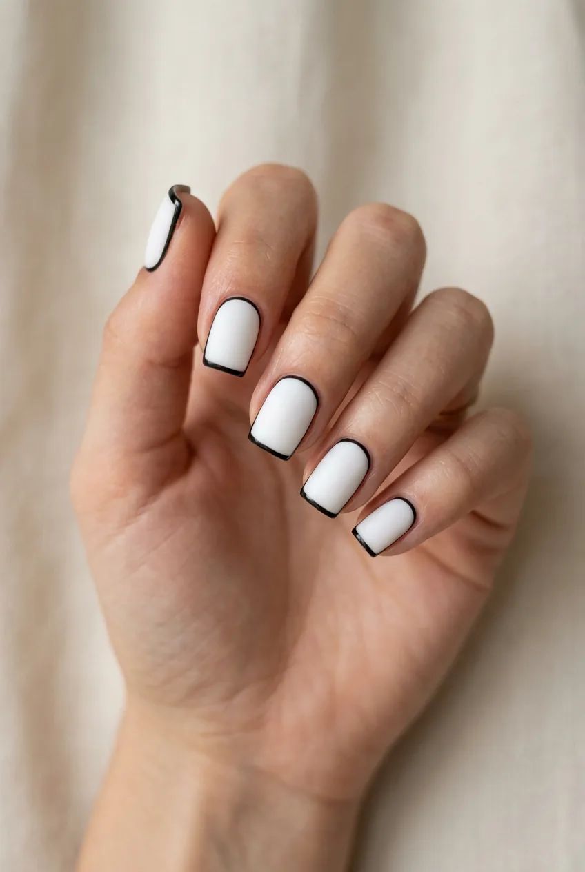 Thin Black Outline Visual Idea Thin Black Outline Visual Idea — Thin Line Nails 2027